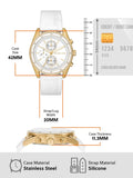 Buy Shop Michael Kors Hadyn Chronograph White Dial White Rubber Strap Watch for Women - MK7484 USA Online
