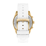 Buy Shop Michael Kors Hadyn Chronograph White Dial White Rubber Strap Watch for Women - MK7484 USA Online