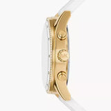 Buy Shop Michael Kors Hadyn Chronograph White Dial White Rubber Strap Watch for Women - MK7484 USA Online