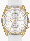 Buy Shop Michael Kors Hadyn Chronograph White Dial White Rubber Strap Watch for Women - MK7484 USA Online