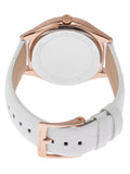 Buy Shop Michael Kors Harlowe Analog Rose Gold Dial White Leather Strap Watch For Women - MK2989 USA Online
