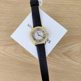 Buy Shop Michael Kors Harlowe Analog White Dial Black Leather Strap Watch For Women - MK2988 USA Online