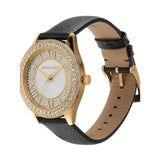 Buy Shop Michael Kors Harlowe Analog White Dial Black Leather Strap Watch For Women - MK2988 USA Online