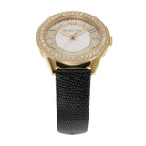 Buy Shop Michael Kors Harlowe Analog White Dial Black Leather Strap Watch For Women - MK2988 USA Online