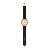 Buy Shop Michael Kors Harlowe Analog White Dial Black Leather Strap Watch For Women - MK2988 USA Online