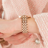 Buy Shop Michael Kors Harlowe Rose Gold Dial Rose Gold Steel Strap Watch For Women - MK4710 USA Online