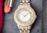 Buy Shop Michael Kors Harlowe Three-Hand Crystals White Dial Two Tone Steel Strap Watch for Women - MK4811 USA Online