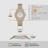 Buy Shop Michael Kors Harlowe Three-Hand Crystals White Dial Two Tone Steel Strap Watch for Women - MK4811 USA Online