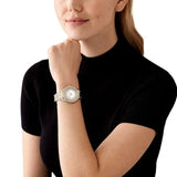 Buy Shop Michael Kors Harlowe Three-Hand Crystals White Dial Two Tone Steel Strap Watch for Women - MK4811 USA Online