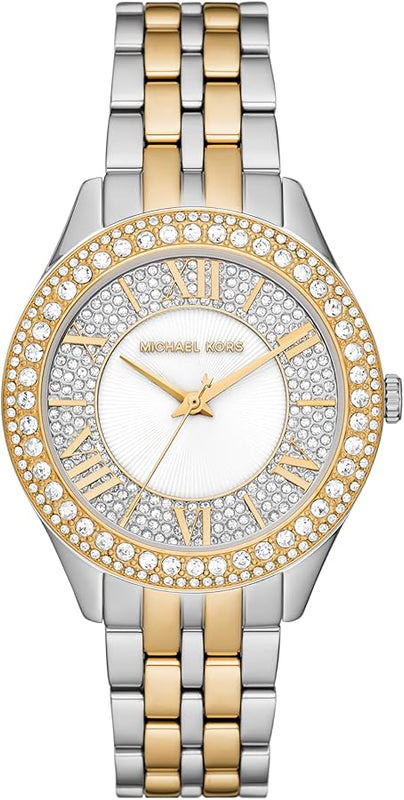 Buy Shop Michael Kors Harlowe Three-Hand Crystals White Dial Two Tone Steel Strap Watch for Women - MK4811 USA Online