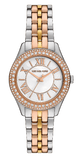 Buy Shop Michael Kors Harlowe Three-Hand Mother of Pearl White Dial Tri Tone Steel Strap Watch for Women - MK4846 USA Online