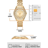 Buy Shop Michael Kors Harlowe Three-Hand Quartz Gold Dial Gold Steel Strap Watch For Women - MK4709 USA Online