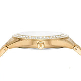 Buy Shop Michael Kors Harlowe Three-Hand Quartz Gold Dial Gold Steel Strap Watch For Women - MK4709 USA Online