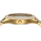 Buy Shop Michael Kors Harlowe Three-Hand Quartz Gold Dial Gold Steel Strap Watch For Women - MK4709 USA Online