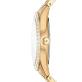 Buy Shop Michael Kors Harlowe Three-Hand Quartz Gold Dial Gold Steel Strap Watch For Women - MK4709 USA Online