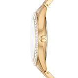Buy Shop Michael Kors Harlowe Three-Hand Quartz Gold Dial Gold Steel Strap Watch For Women - MK4709 USA Online