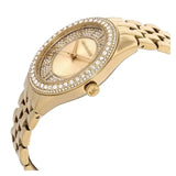 Buy Shop Michael Kors Harlowe Three-Hand Quartz Gold Dial Gold Steel Strap Watch For Women - MK4709 USA Online