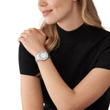 Buy Shop Michael Kors Harlowe Three-Hand Quartz Silver Dial Silver Steel Strap Watch For Women - MK4708 USA Online