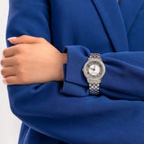 Buy Shop Michael Kors Harlowe Three-Hand Quartz Silver Dial Silver Steel Strap Watch For Women - MK4708 USA Online