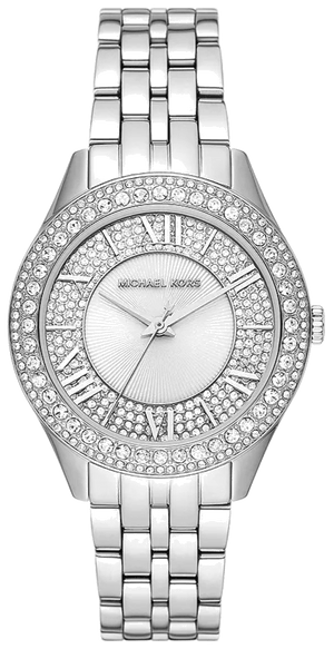 Buy Shop Michael Kors Harlowe Three-Hand Quartz Silver Dial Silver Steel Strap Watch For Women - MK4708 USA Online