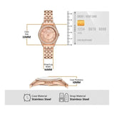 Buy Shop Michael Kors Harlowe Three-Hand Rose Gold Dial Rose Gold Steel Strap Watch for Women - MK4845 USA Online