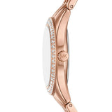 Buy Shop Michael Kors Harlowe Three-Hand Rose Gold Dial Rose Gold Steel Strap Watch for Women - MK4845 USA Online