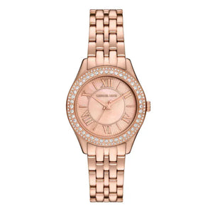 Buy Shop Michael Kors Harlowe Three-Hand Rose Gold Dial Rose Gold Steel Strap Watch for Women - MK4845 USA Online