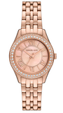 Buy Shop Michael Kors Harlowe Three-Hand Rose Gold Dial Rose Gold Steel Strap Watch for Women - MK4845 USA Online