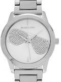 Buy Shop Michael Kors Harman Analog Silver Dial Silver Steel Strap Watch For Women - MK3672 USA Online