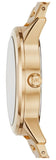 Buy Shop Michael Kors Hartman Analog Quartz Black Dial Gold Steel Strap Watch For Women - MK3647 USA Online