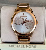 Buy Shop Michael Kors Hartman Analog White Dial Rose Gold Steel Strap Watch For Women - MK3673 USA Online