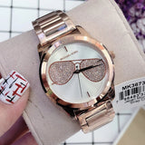 Buy Shop Michael Kors Hartman Analog White Dial Rose Gold Steel Strap Watch For Women - MK3673 USA Online