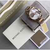 Buy Shop Michael Kors Hartman Analog White Dial Rose Gold Steel Strap Watch For Women - MK3673 USA Online