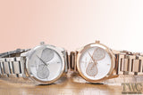 Buy Shop Michael Kors Hartman Analog White Dial Rose Gold Steel Strap Watch For Women - MK3673 USA Online