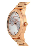 Buy Shop Michael Kors Hartman Analog White Dial Rose Gold Steel Strap Watch For Women - MK3673 USA Online