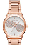 Buy Shop Michael Kors Hartman Analog White Dial Rose Gold Steel Strap Watch For Women - MK3673 USA Online