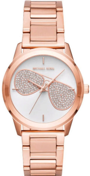 Buy Shop Michael Kors Hartman Analog White Dial Rose Gold Steel Strap Watch For Women - MK3673 USA Online