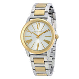 Buy Shop Michael Kors Hartman Quartz White Dial Two Tone Steel Strap Watch For Women - MK3521 USA Online