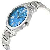 Buy Shop Michael Kors Hartman Quartz Blue Dial Silver Steel Strap Watch For Women - MK3519 USA Online