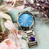 Michael Kors Hartman Quartz Blue Dial Silver Steel Strap Watch For Women - MK3519