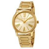 Buy Shop Michael Kors Hartman Quartz Gold Dial Gold Steel Strap Watch For Women - MK3490 USA Online