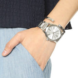 Buy Shop Michael Kors Hartman Quartz Silver Dial Silver Steel Strap Watch For Women - MK3489 USA Online
