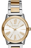 Buy Shop Michael Kors Hartman Quartz White Dial Two Tone Steel Strap Watch For Women - MK3521 USA Online