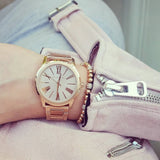 Buy Shop Michael Kors Hartman Rose Gold Dial Rose Gold Steel Strap Watch For Women - MK3491 USA Online