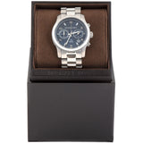 Buy Shop Michael Kors Hunger Stop 100 Series Navy Blue Dial Silver Steel Strap Watch for Women - MK5814 USA Online