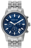 Buy Shop Michael Kors Hutton Chronograph Blue Dial Blue Steel Strap Watch For Men - MK8952 USA Online