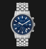 Buy Shop Michael Kors Hutton Chronograph Blue Dial Blue Steel Strap Watch For Men - MK8952 USA Online