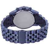 Buy Shop Michael Kors Hutton Chronograph Blue Dial Blue Steel Strap Watch For Men - MK9088 USA Online