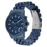 Buy Shop Michael Kors Hutton Chronograph Blue Dial Blue Steel Strap Watch For Men - MK9088 USA Online
