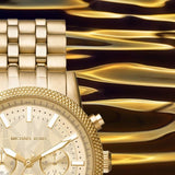 Buy Shop Michael Kors Hutton Chronograph Gold Dial Gold Steel Strap Watch For Men - MK8953 USA Online